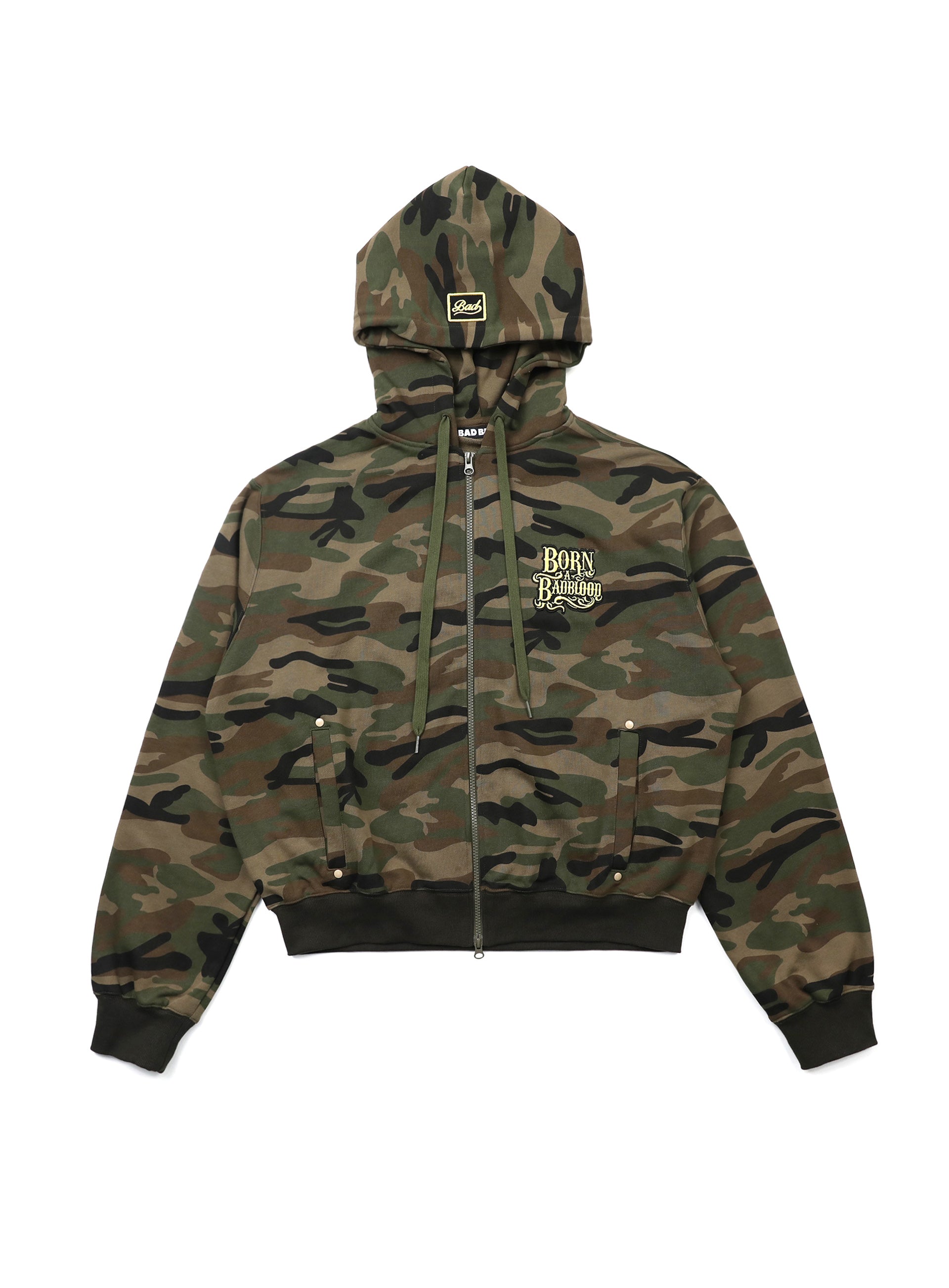 Badblood Camo Hood Zip-Up - Military