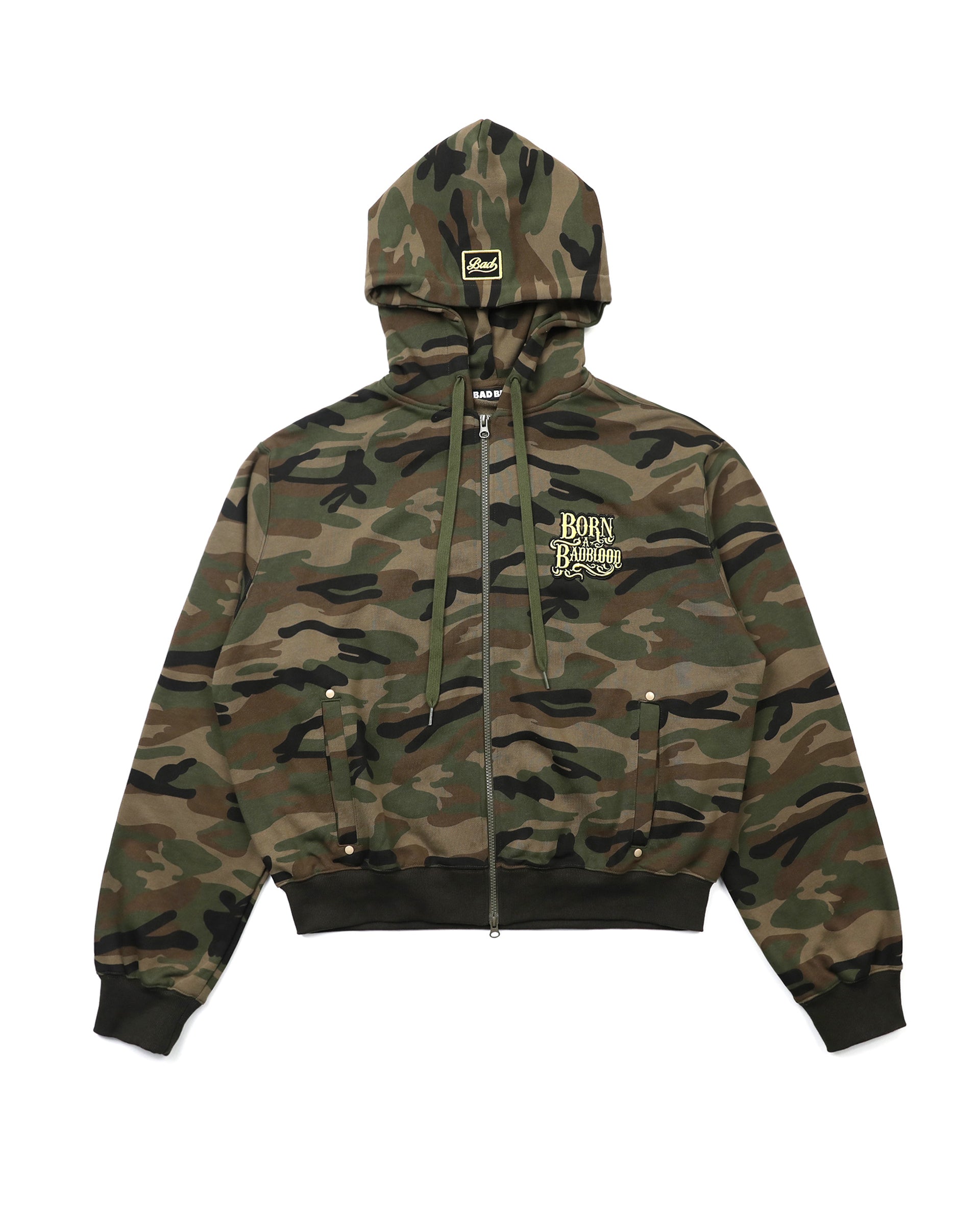Badblood Camo Hood Zip-Up - Military