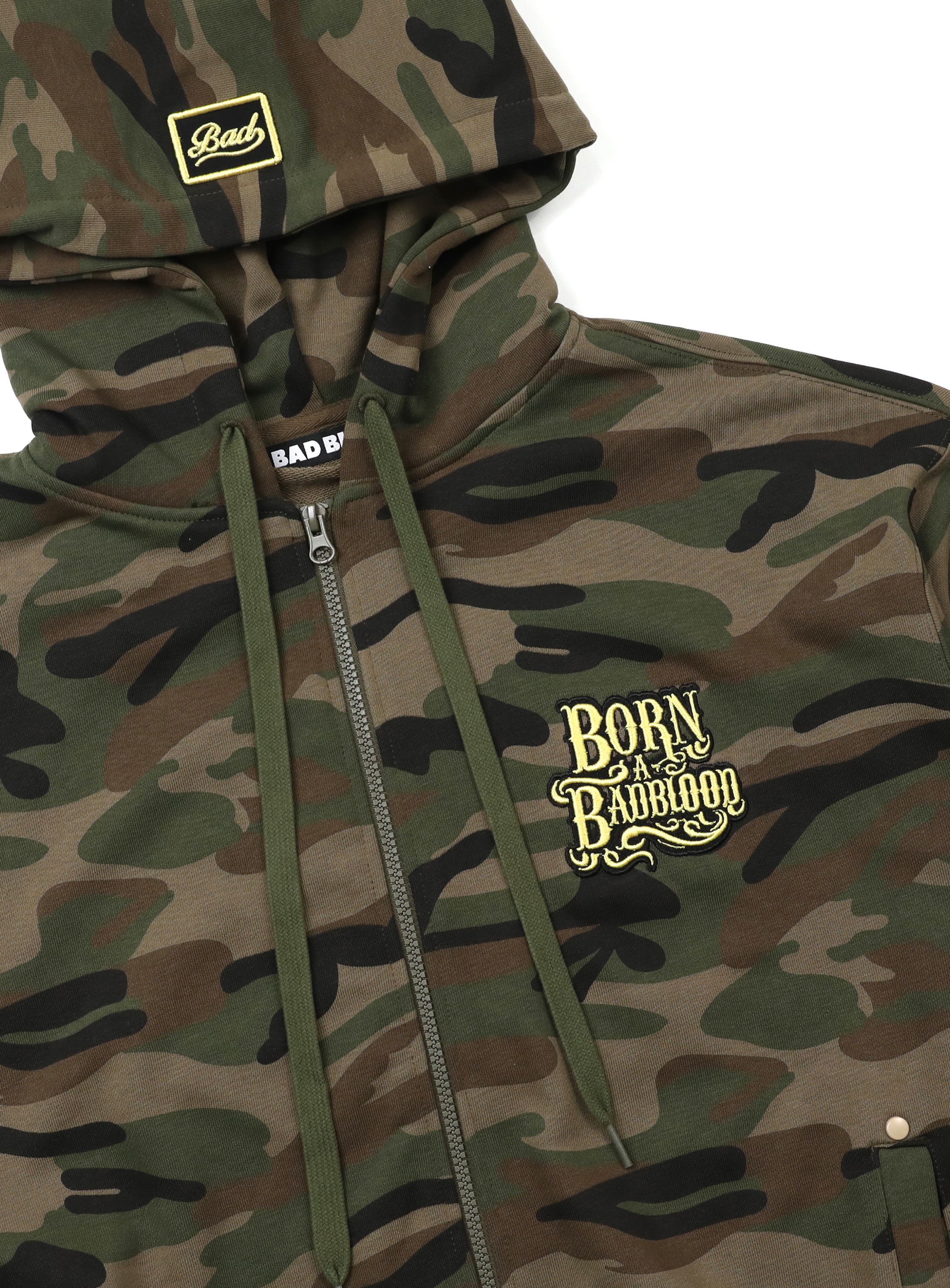 Badblood Camo Hood Zip-Up - Military