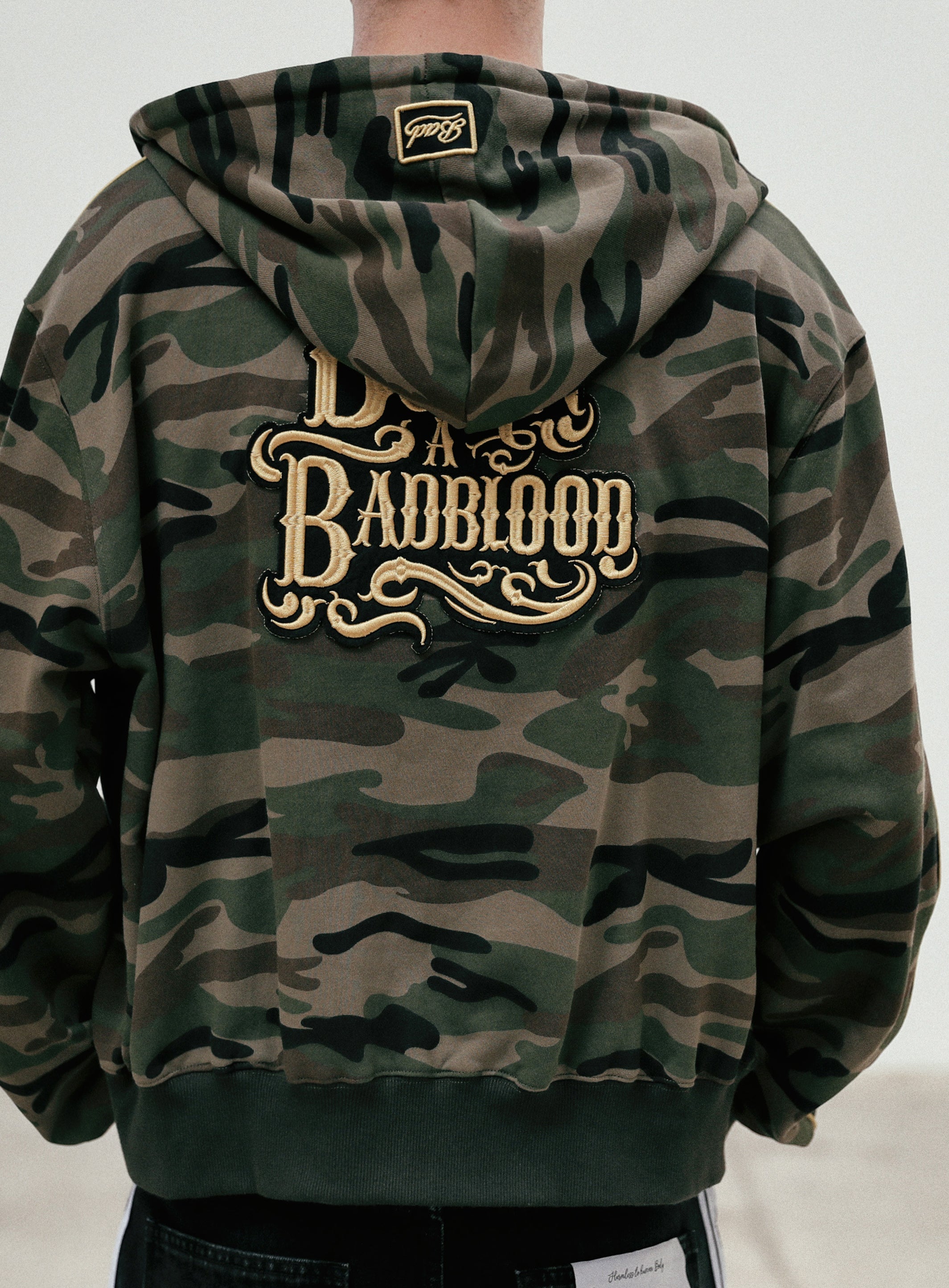 Badblood Camo Hood Zip-Up - Military