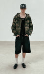 Badblood Camo Hood Zip-Up - Military