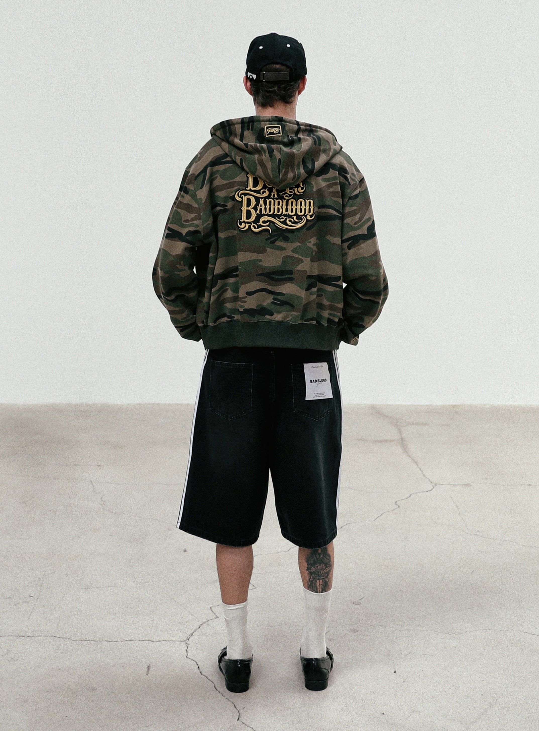 Badblood Camo Hood Zip-Up - Military