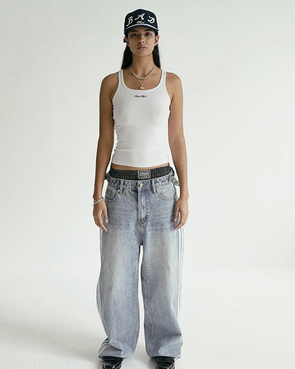 Badblood Billy Track Jeans Baggy Fit - Blue