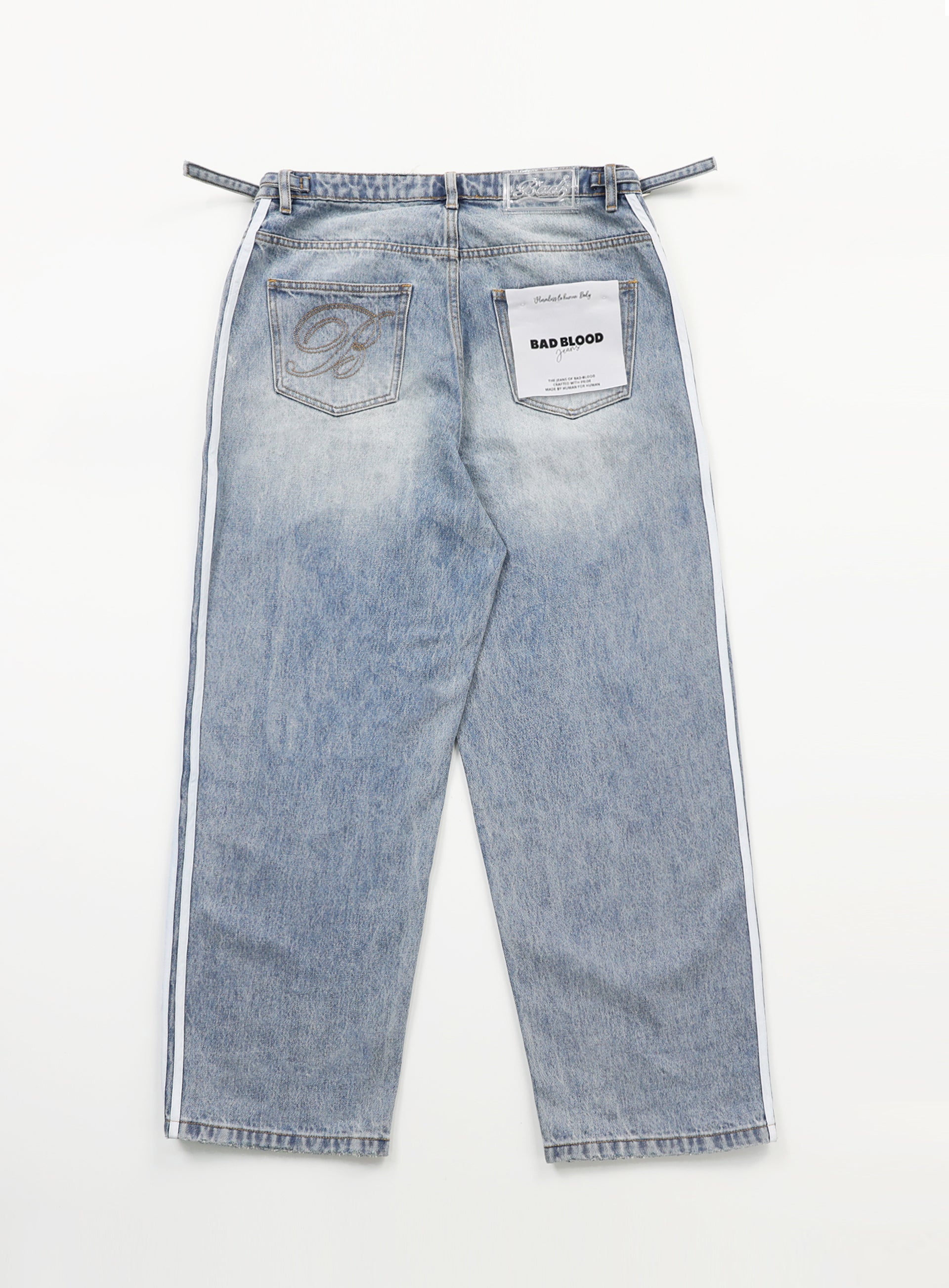 Badblood Billy Track Jeans Baggy Fit - Blue