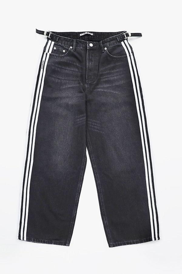 Badblood Billy Track Jeans Baggy Fit Black