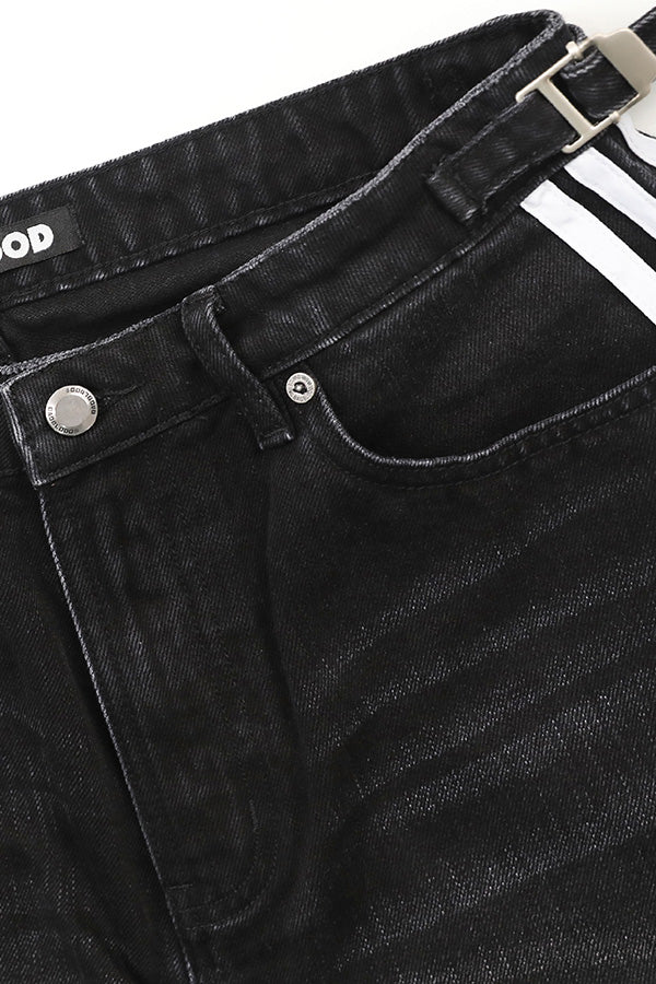 Badblood Billy Track Jeans Baggy Fit Black