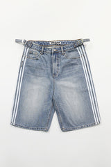 Badblood Billy Track Bermuda Jeans Baggy Fit - Blue – BBGSHOPHK