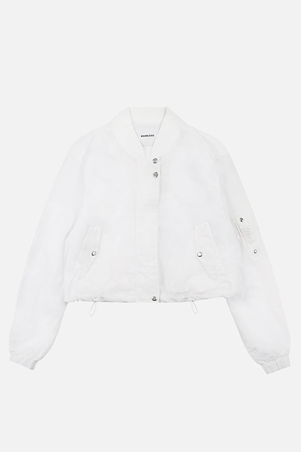 Badblood Clear Nylon MA-1 Jacket - White