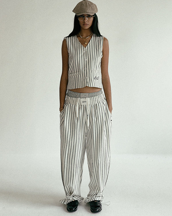 Badblood  AJ Vest - White/Stripe