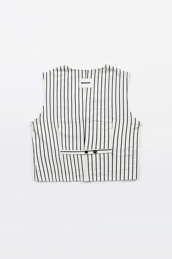 Badblood  AJ Vest - White/Stripe