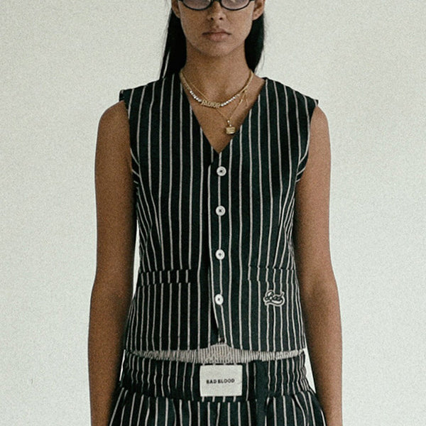 Badblood AJ Vest - Black/Stripe
