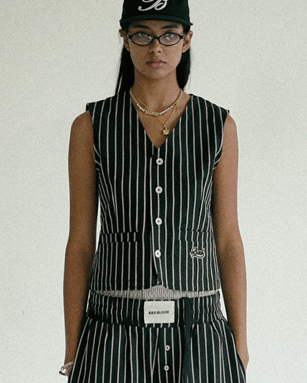 Badblood AJ Vest - Black/Stripe