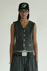 Badblood AJ Vest - Black/Stripe