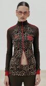 Badblood Jersey Track Top - Leopard