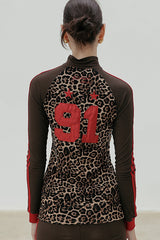 Badblood Jersey Track Top - Leopard