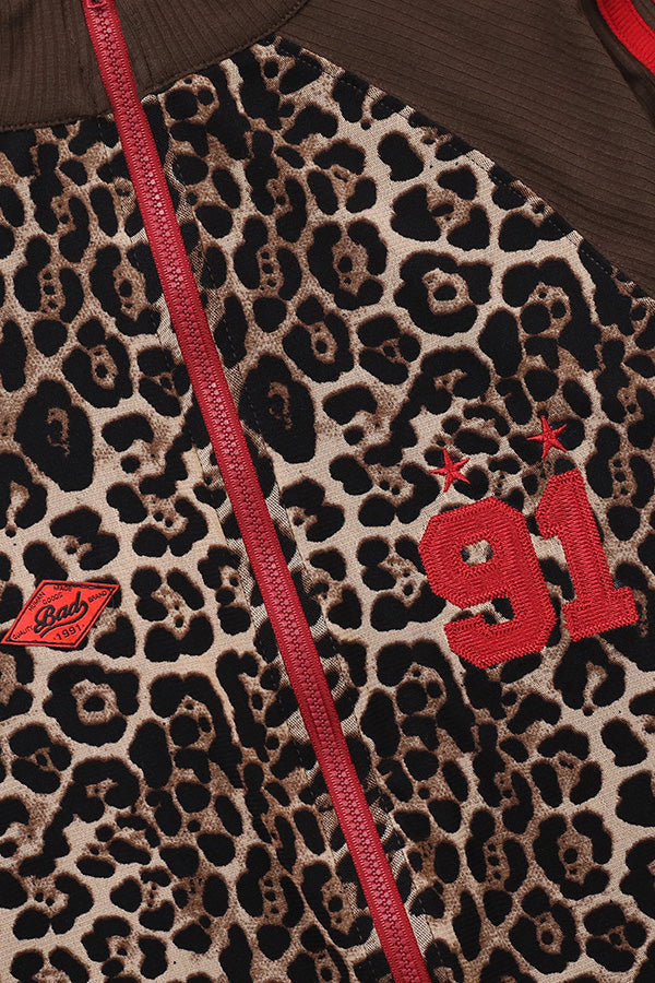 Badblood Jersey Track Top - Leopard