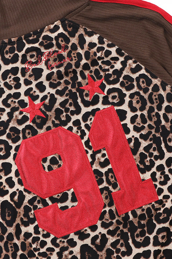 Badblood Jersey Track Top - Leopard