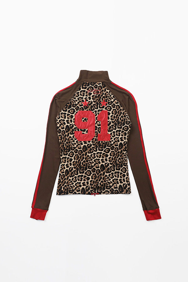 Badblood Jersey Track Top - Leopard