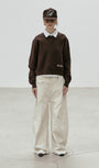 Badblood Classic Big Logo Crewneck Sweater - Brown