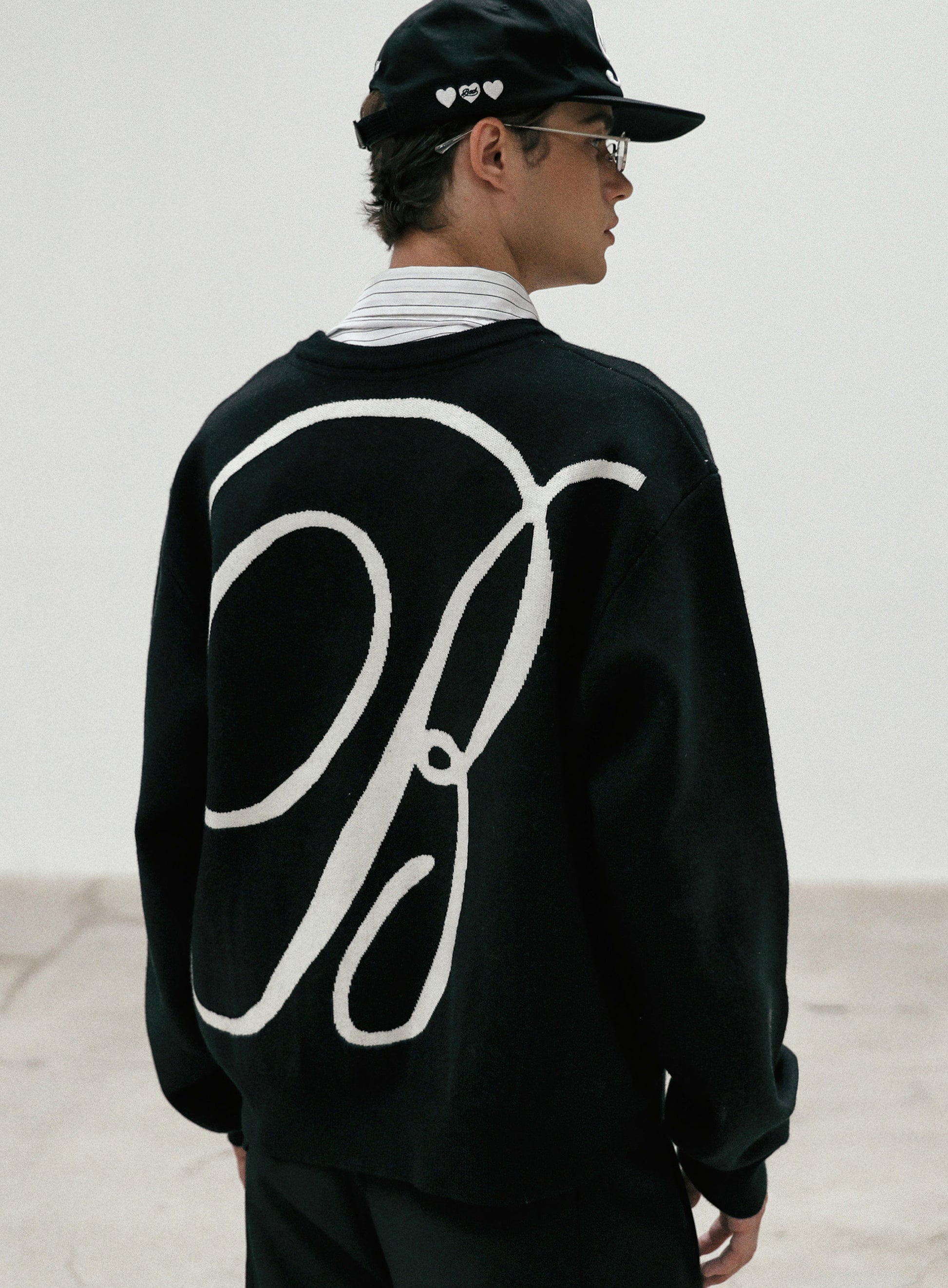 Badblood Classic Big Logo Crewneck Sweater - Black