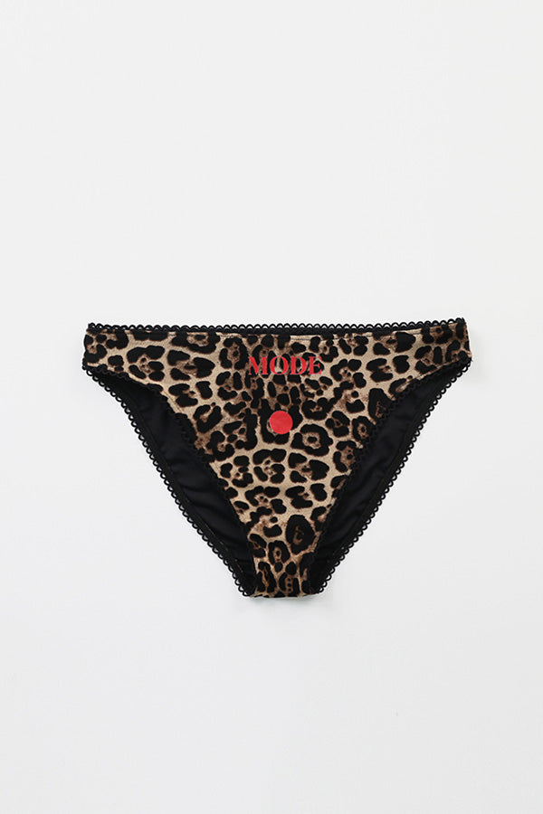 Badblood Leopard Bikini Bottom Brown