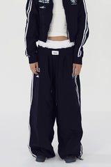 Badblood ADS Vintage Nylon Track Pants - Navy