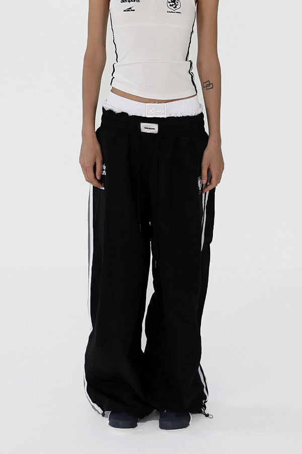 Badblood ADS Vintage Nylon Track Pants Black