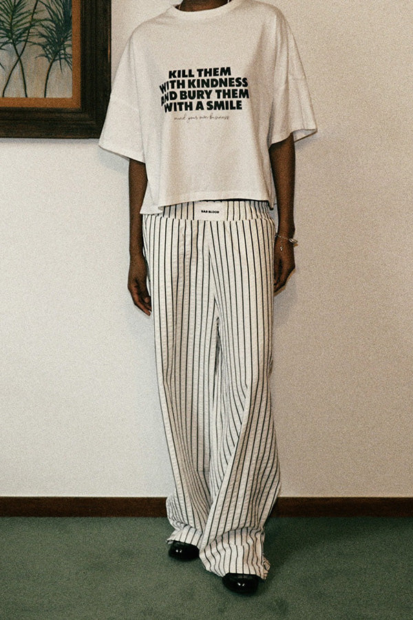 Badblood AJ Easy Pants White/Stripe