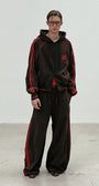 Badblood Billy 2 Way Curved Jogger Trousers - Chocolate
