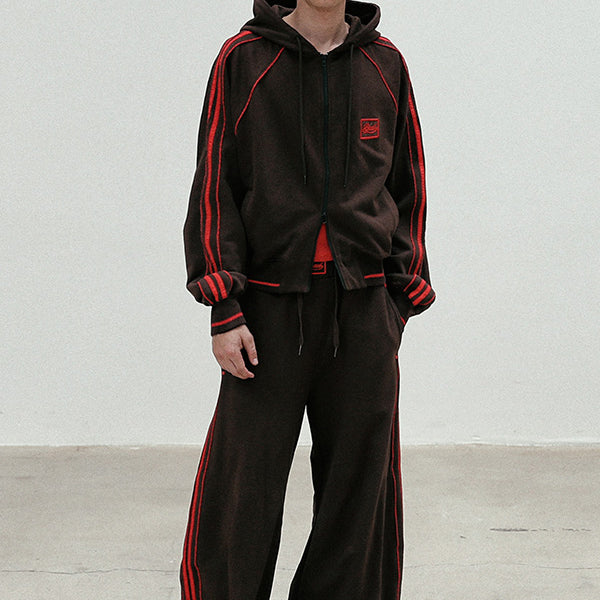 Badblood Billy 2 Way Curved Jogger Trousers - Chocolate