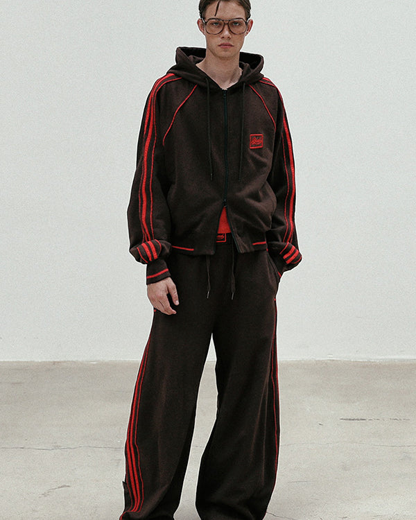 Badblood Billy 2 Way Curved Jogger Trousers - Chocolate