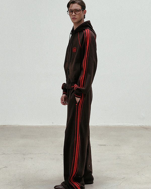 Badblood Billy 2 Way Curved Jogger Trousers - Chocolate