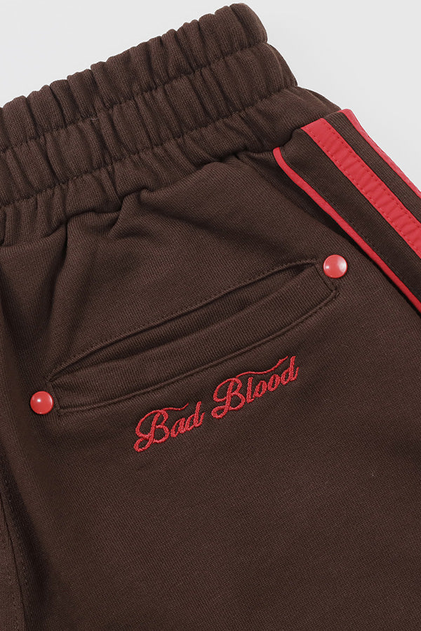 Badblood Billy 2 Way Curved Jogger Trousers - Chocolate