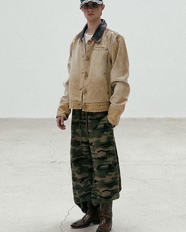 Badblood Camo 2 Way Curved Jogger Trousers - Military