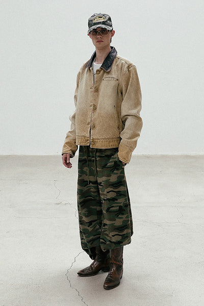 ◆BADBLOOD◆ Camo 2 Way Curved Jogger Trousers Military MUSINSA | BADBLOOD Camo 2 Way Curved Jogger Trousers - Military