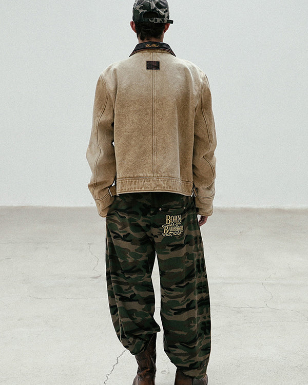 Badblood Camo 2 Way Curved Jogger Trousers - Military