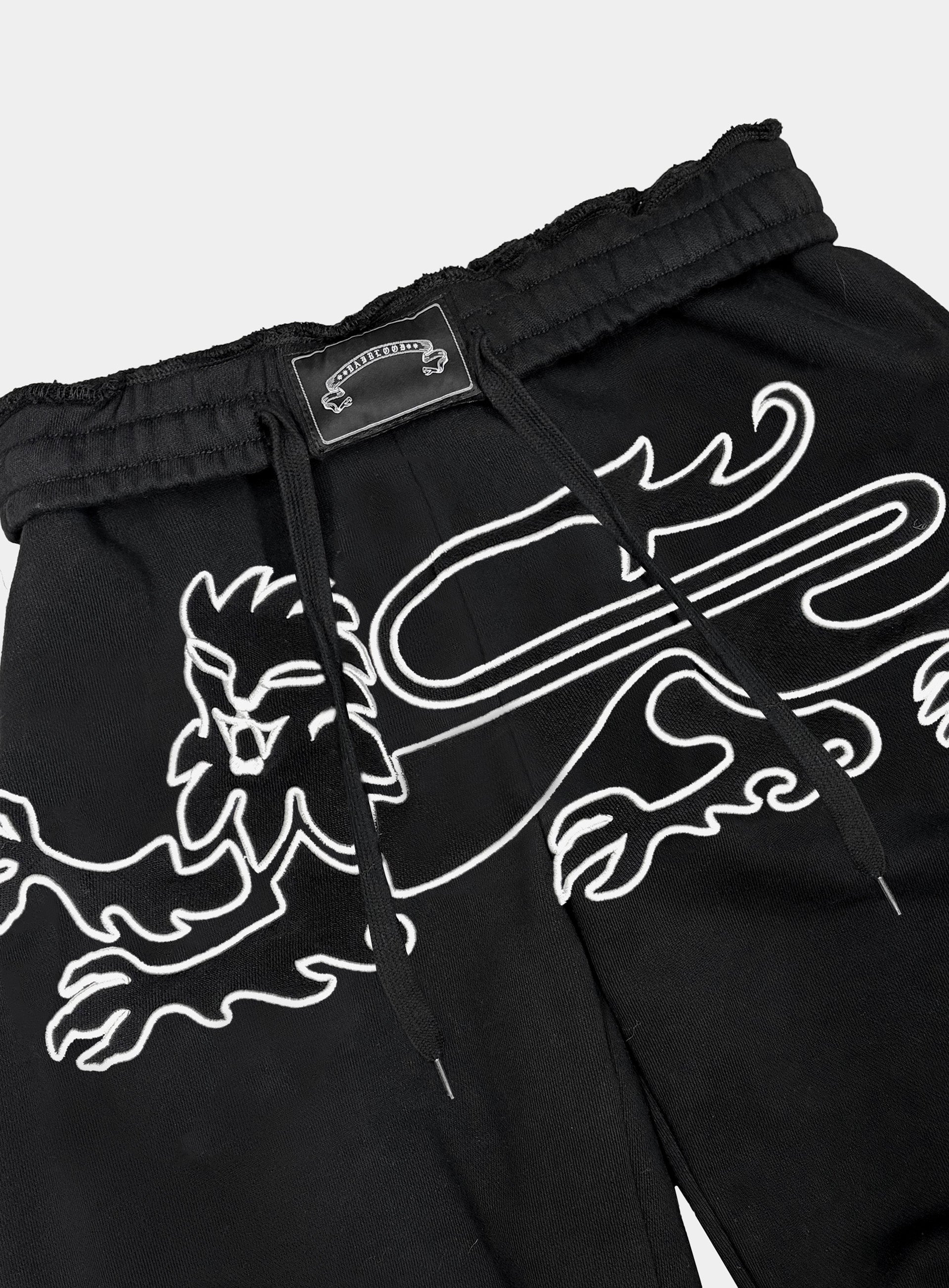 Badblood Titan Stroke Baggy Joggers - Black