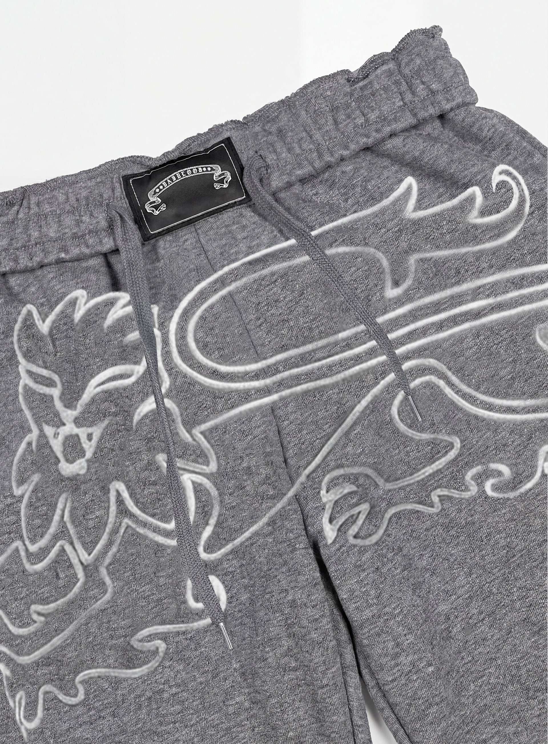 Badblood Titan Stroke Baggy Joggers - Gray