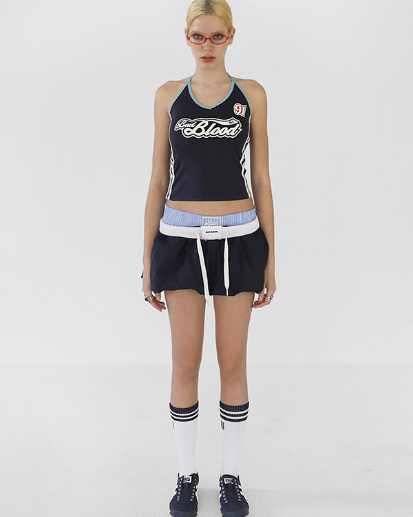 Badblood Billy Balloon Mini Skirt - Navy