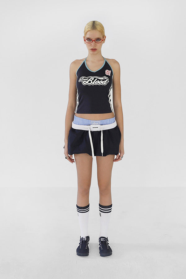 Badblood Billy Balloon Mini Skirt - Navy