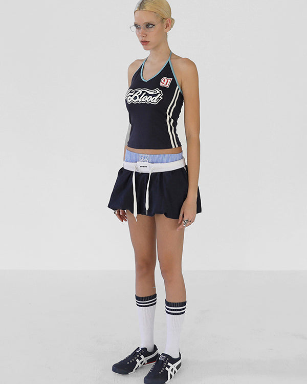 Badblood Billy Balloon Mini Skirt - Navy