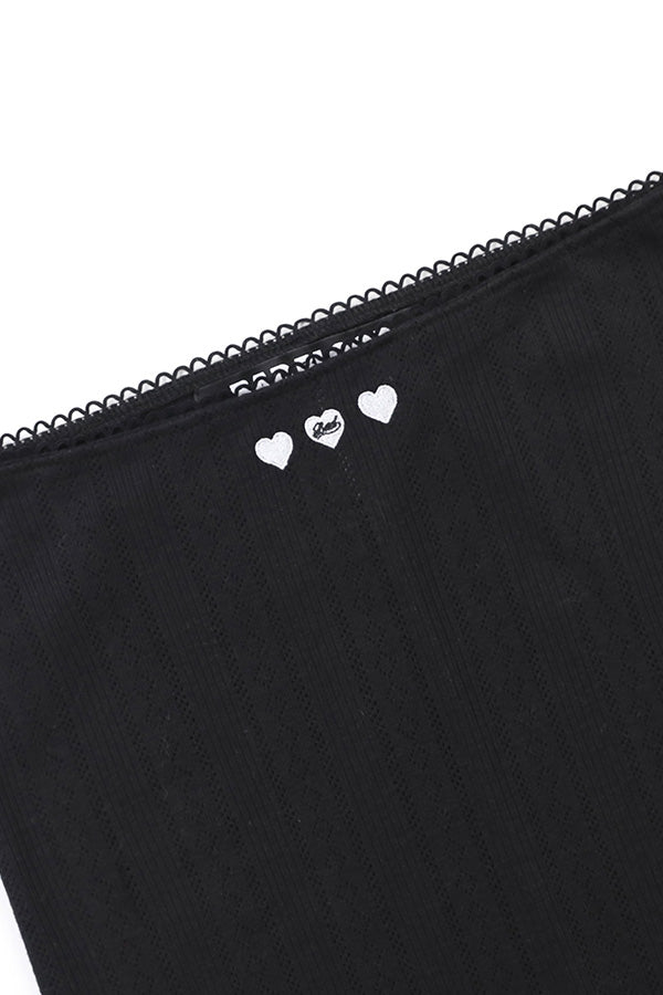 Badblood Classic Logo Pointel Midi Skirt - Black