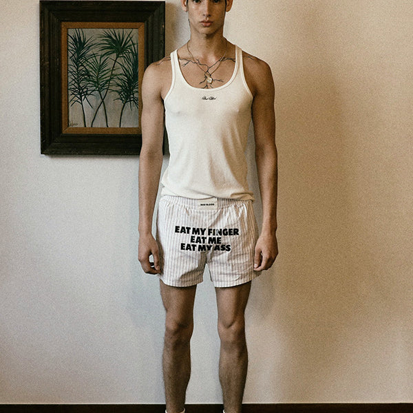 Badblood EMF Boxer Shorts White/Stripes
