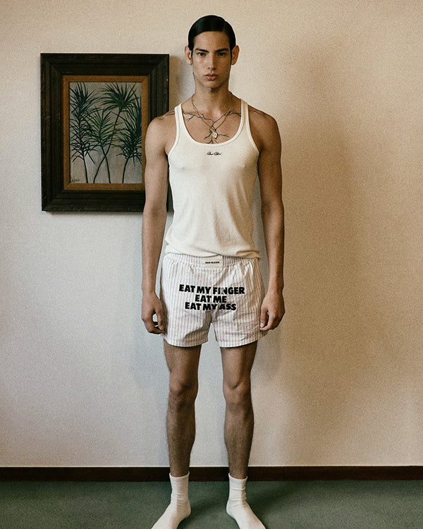 Badblood EMF Boxer Shorts White/Stripes