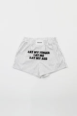 Badblood EMF Boxer Shorts White/Stripes