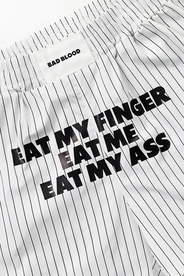 Badblood EMF Boxer Shorts White/Stripes