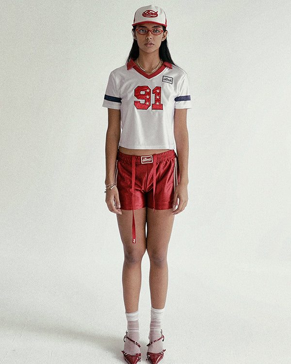 Badblood 91 Football Shorts Red