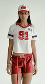 Badblood 91 Football Shorts Red