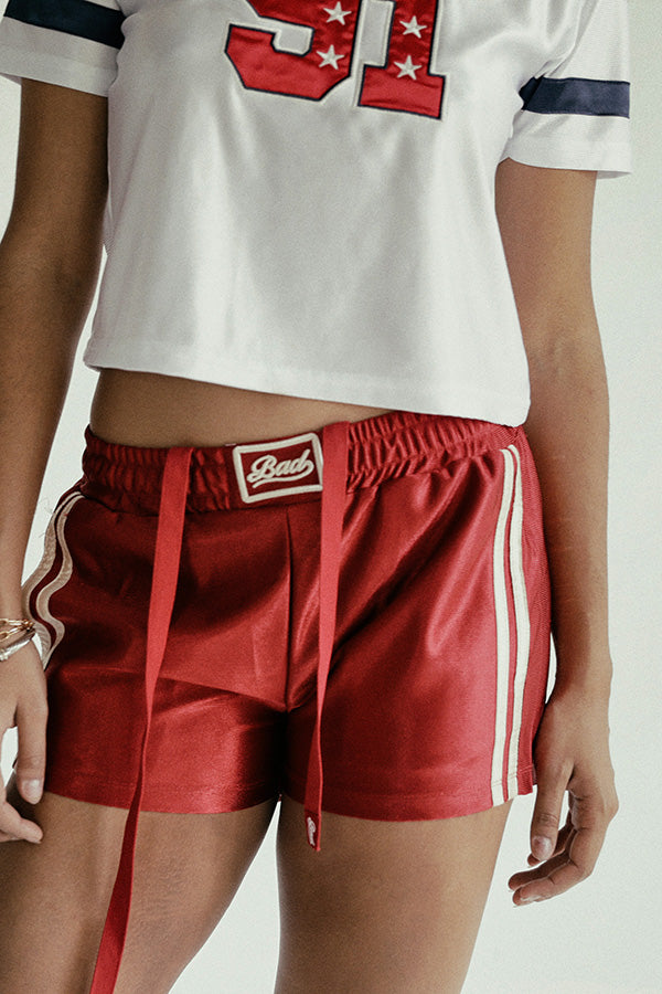 Badblood 91 Football Shorts Red