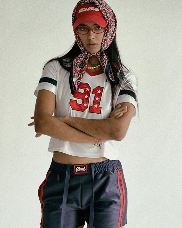 Badblood 91 Football Shorts Navy